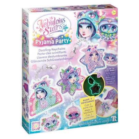 Nebulous Stars Pyjama Party Dazzle-by-Number Keychains