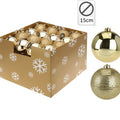 Large Christmas Ball Gold Assorted Design - 12 Cm