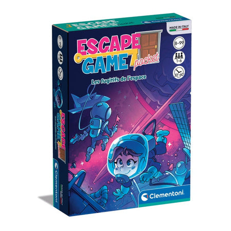 Clementoni Escape Game Space Fugitives - French - 11.2 x 15.6 x 3.2 cm - 7+ Years
